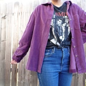 Corduroy Purple Oversized Jacket Top